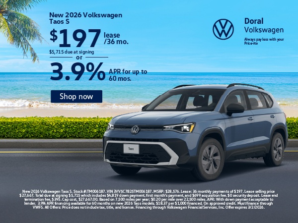 New Volkswagen Specials | Car Financing in Doral, FL | Doral